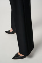 Load image into Gallery viewer, These wide-leg pants feature a high waist and 32-inch inseam, enhancing leg length while providing comfort and elegance with heels.