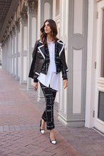 Load image into Gallery viewer, Timeless plaid slim-fit pants made from jacquard sweater fabric, designed for comfort and versatility for any occasion.