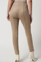 Load image into Gallery viewer, Elegant scuba suede leggings with a lightweight feel, knee cuts for ease, and a concealed elastic waistband for tailored comfort.