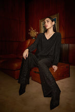 Load image into Gallery viewer, Sequined Sweater Knit Culotte Pants - Joseph Ribkoff