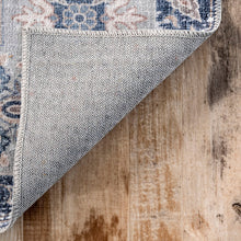 Load image into Gallery viewer, Transitional Oriental/Persian rug, 100% Polyester, machine made in China. Sleek, sophisticated design with flat pile and non-slip backing.