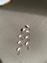 Load image into Gallery viewer, Gold and pearl drop earrings, tarnish free and waterproof. 18K gold plated.