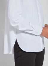 Load image into Gallery viewer, Connie Slim Button Down: Slim-fit, wrinkle-resistant Microfiber shirt with curved hemline. Perfect for jeans and a suede jacket.
