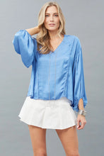 Load image into Gallery viewer, Be a queen in Lola & Sophie's Vintage Satin Peasant Top: comfy, glamorous, and perfect for a retro kitsch look.