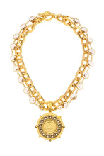 Load image into Gallery viewer, A stunning 17″ Lourdes chain necklace with Austrian Crystal Rivoli and Paris bezel, perfect for solo wear or layering.