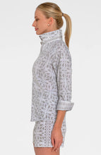 Load image into Gallery viewer, Lightweight khaki boyfriend shirt, versatile for warm weather; great over tanks or with denim shorts for a relaxed vibe.