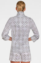 Load image into Gallery viewer, Stylish khaki boyfriend shirt, perfect for warm weather; can be dressed up or down for beach days or casual dinners.