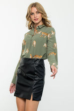 Load image into Gallery viewer, black leather skirt