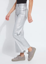 Load image into Gallery viewer, Metallic Coated Wide Leg Denim Pants from the brand Lysse. Holiday Pants.