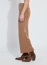 Load image into Gallery viewer, Vegan Suede Wide Leg Trousers in Camel