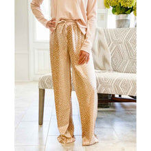 Load image into Gallery viewer, Luxurious Fawn Slumber PJ's in ultra-plush fabric with bold fawn and foliage prints. Ideal for sleeping or lounging, charming and cozy!