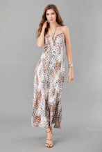 Load image into Gallery viewer, Lola & Sophie Printed Key-Hole Maxi Dress features eye-catching animal print and daring key hole detail for a bold look.