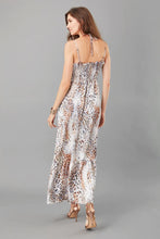 Load image into Gallery viewer, Embrace your wild side with Lola & Sophie's animal print key hole maxi dress. Show off your bold and daring style!
