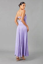 Load image into Gallery viewer, Luxurious Lola & Sophie Cowl Neck Maxi Dress in stunning purple. Timeless elegance for special occasions with a feminine cowl neckline.