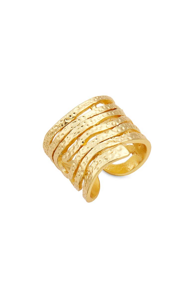 Artistic Swirling Ring for Trendy Accessories: Gold