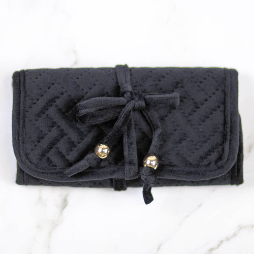 Quilted Jewelry Organizer in Black
