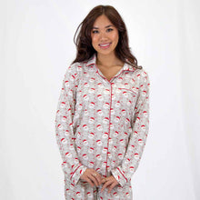 Load image into Gallery viewer, Welcome the holidays with the Cheerful Santa Sleep Set! Festive PJs for a cozy bedtime. Rock this vibrant and cozy fashion to celebrate the season!
