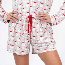 Load image into Gallery viewer, Get in the holiday spirit with the Cheerful Santa Sleep Set! Festive PJs for sweet dreams in style.
