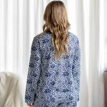 Load image into Gallery viewer, Blue Floral Pajama Longsleeve Set
