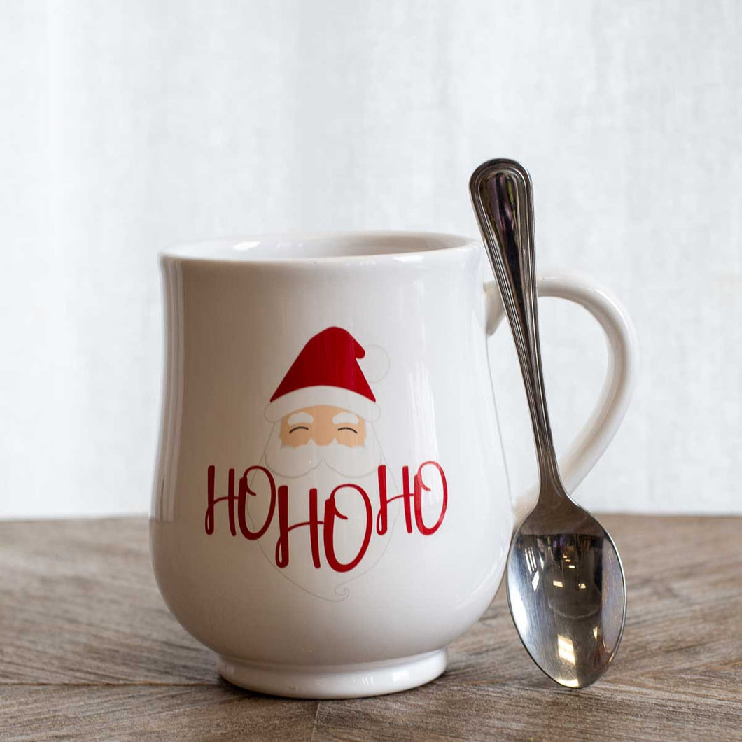 Adorable Christmas mug paired with a festive hand towel. Perfect gift idea! Don't forget to grab one for yourself too!