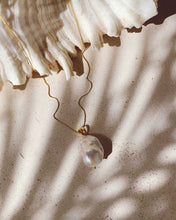 Load image into Gallery viewer, An elegant statement piece, this large baroque pearl necklace is sure to garner attention. The unique shape of each AAAA quality pearl, ranging from 2 to 3 cm in size, adds to its striking beauty.
