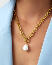 Load image into Gallery viewer, Pearl Obsession Necklace: 18 Karat Gold Plated / Adjustable / Genuine Freshwater Pearl
