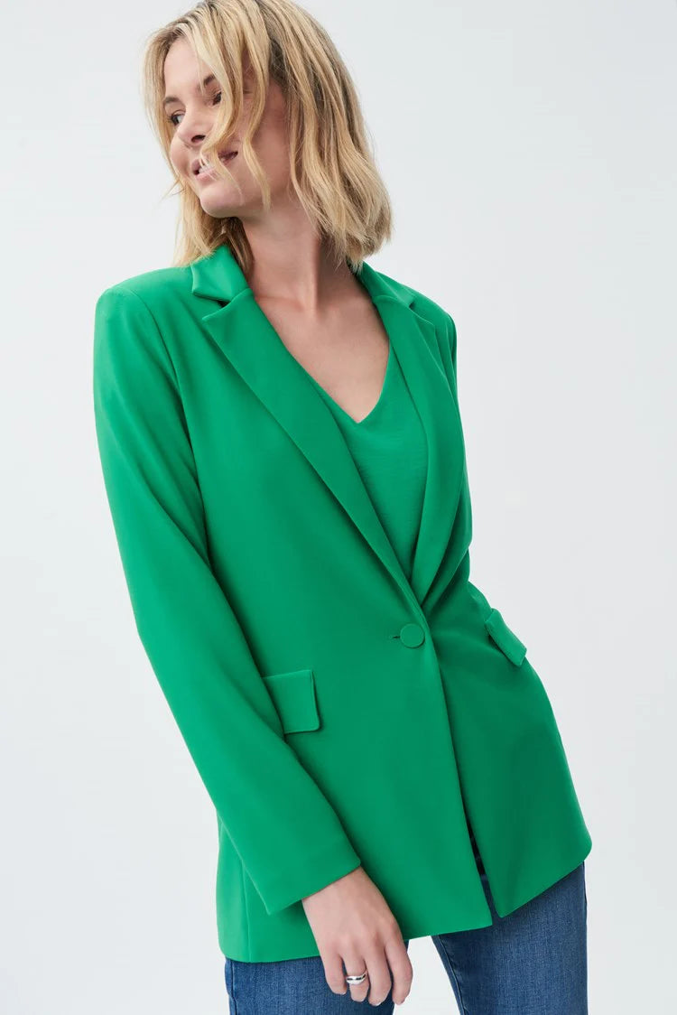 Silky Knit Straight Blazer - Joseph Ribkoff