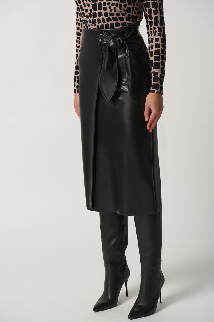 Faux Leather Skirt - Joseph Ribkoff
