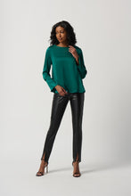Load image into Gallery viewer, A trendy long sleeve green satin top

