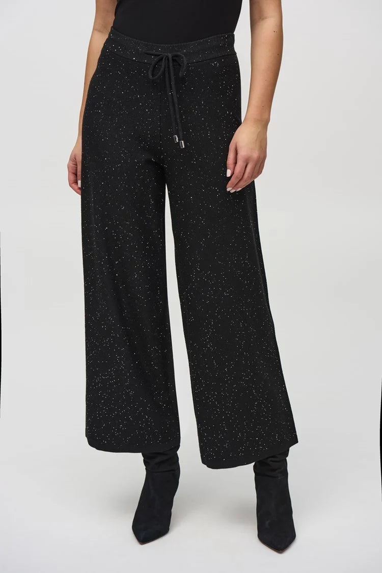 Sequined Sweater Knit Culotte Pants - Joseph Ribkoff