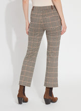 Load image into Gallery viewer, Chic Baby Bootcut Ankle Pant crafted from Brushed Ponte Jacquard, showcasing a concealed waistband and sophisticated side slits.
