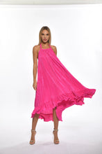 Load image into Gallery viewer, Stand out in Julian Chang&#39;s Hilma Dress: Playful pink plisse fabric with a flattering A-line silhouette, perfect for any occasion.
