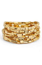 Load image into Gallery viewer, Chic Elongated Bead Bracelet Stack - Set of 7: Gold
