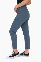 Load image into Gallery viewer, Slate Blue Jacquard Ribbed Tapered Pant
