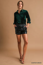 Load image into Gallery viewer, Green velvet top

