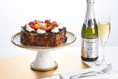 White & Gold Round Cake Stand
