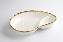 Load image into Gallery viewer, 2 Section white serving bowl
