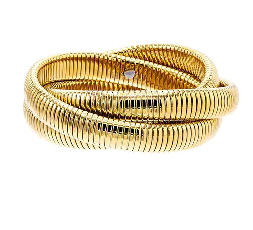 Gold Cobra Chain Bracelet with intricate design, perfect for adding a touch of elegance to any outfit.