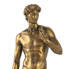 Load image into Gallery viewer, Add a touch of elegance with ‘David,’ a gold statue featuring traditional artistry and modern style. Made of durable polyresin, perfect for tabletop or shelf display.
