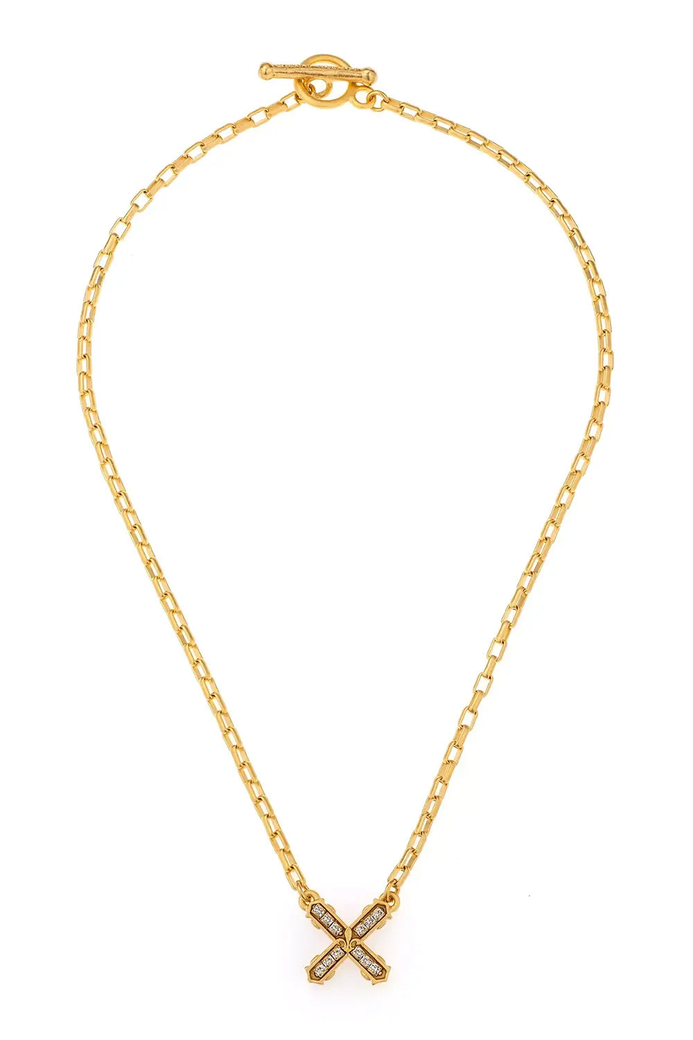 Stunning 18″ Loire chain adorned with an Austrian Crystal French Kiss pendant, ideal for wearing alone or with layered designs.