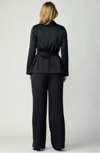 Load image into Gallery viewer, Jake Silky Pintucked Trousers: Luxurious silky fabric, buttoned front, and subtle pintucked detailing create an effortlessly stylish addition to your wardrobe. Timeless sophistication and effortless style in these luxe trousers.

