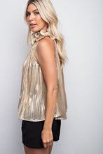 Load image into Gallery viewer, Prue Gold Ruffle Neck Top
