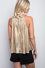 Load image into Gallery viewer, Prue Gold Ruffle Neck Top
