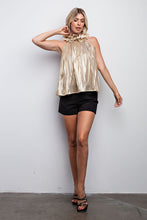 Load image into Gallery viewer, Prue Gold Ruffle Neck Top
