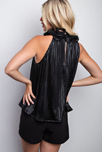 Load image into Gallery viewer, Prue Black Ruffle Neck Top
