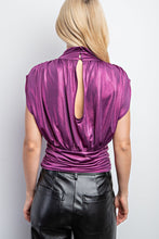 Load image into Gallery viewer, Swift Plum Ruched Top
