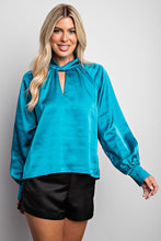 Load image into Gallery viewer, Zelina Teal Blouse
