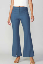 Load image into Gallery viewer, High waist flared blue pants, perfect for a trendy and stylish look.
