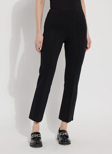 Ankle Elysse fit-and-flare cropped pants in stretchy fabric. 27.5
