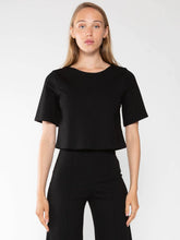 Load image into Gallery viewer, The Ponte Knit Short Sleeve Top by Ripley Rader, creates a chic silhouette with a comfortable feel.
